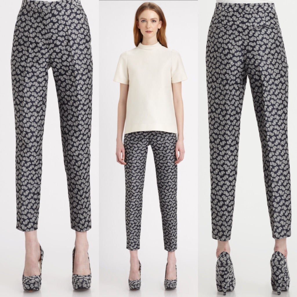 Stella Mccartney Floral Jacquard Paisley Pants